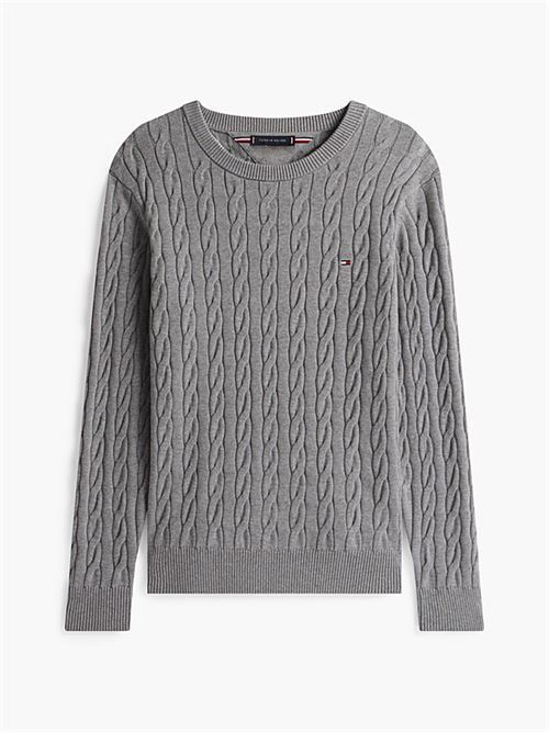 classic cotton cable crew neck TOMMY HILFIGER | MW0MW33132P91